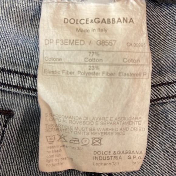 Dolce & Gabbana Women's Collection Low Rise Denim Jeans (6-8) - Picture 11 of 11